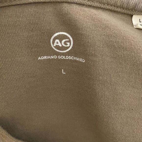 AG Adriano Goldschmied Brown Short Sleeve V-Neck Casual T-Shirt Men’s Size Large - Picture 4 of 7